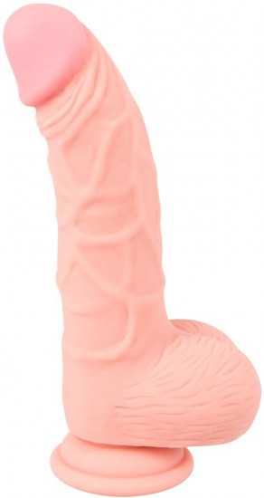 Silikonové dildo s přísavkou a varlaty Rich Man (20 cm)