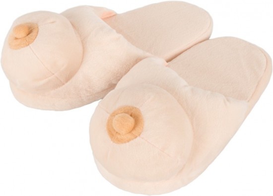 Bačkory s ňadry Plush Nippels