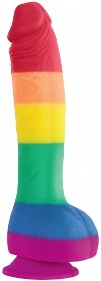 Dildo s přísavkou Rainbow Lust (24