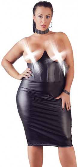 Plus size šaty Wetlook Domination