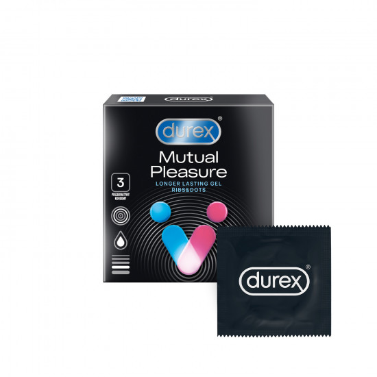 Durex Mutual Pleasure – vroubkované kondomy (3 ks)