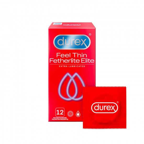 Durex Feel Thin Extra Lubricated – tenké kondomy (12 ks)