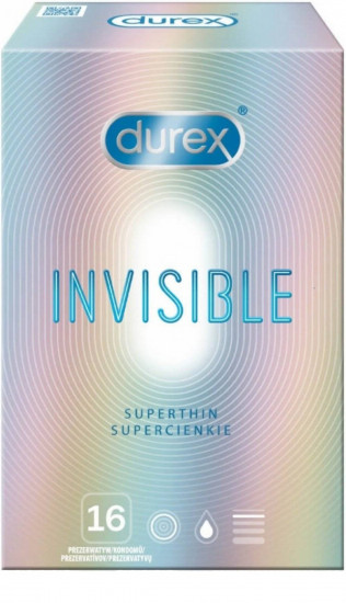 Durex Invisible – tenké kondomy (16 ks)